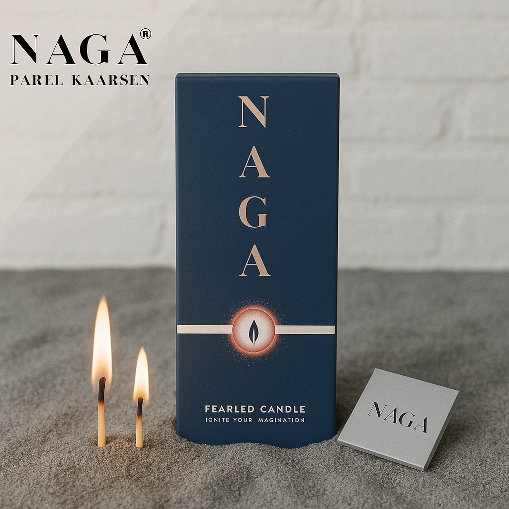 NAGA - parel kaarsen - Nardo grijs