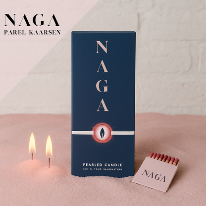 NAGA - parel kaarsen - Roze wolk