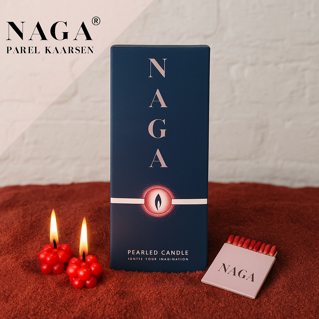 NAGA - parel kaarsen - Valentijn Rood