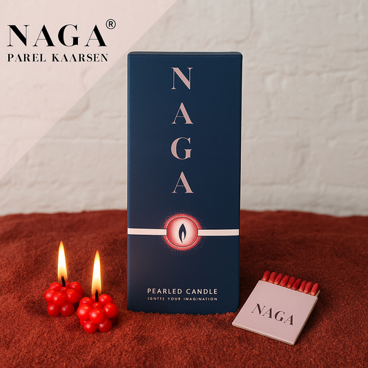 NAGA - parel kaarsen - Valentijn Rood