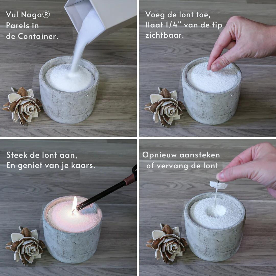 NAGA - parel kaarsen - Hawai zand